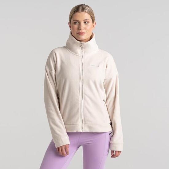 Polartec® Caprice Full Zip Fleecejacke Damen Jacke, creme weiß