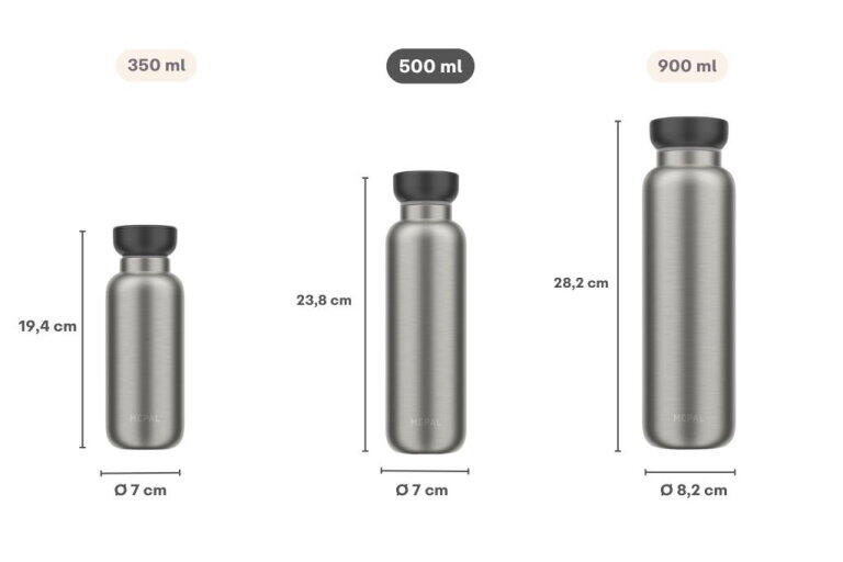 Mepal Ellipse 500 ml Isolierflasche - Nordic green 3/6