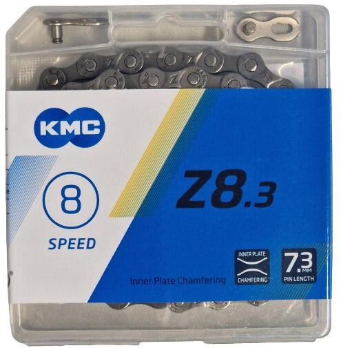 KMC Km Z8.3 Fietsketting 8 Versnellingen 1 2x3 32 114 Schakels Grijs Bruin
