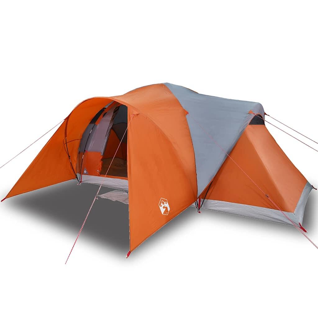 Tenda a cupola VidaXL per 6 persone, grigio e arancione 2/4