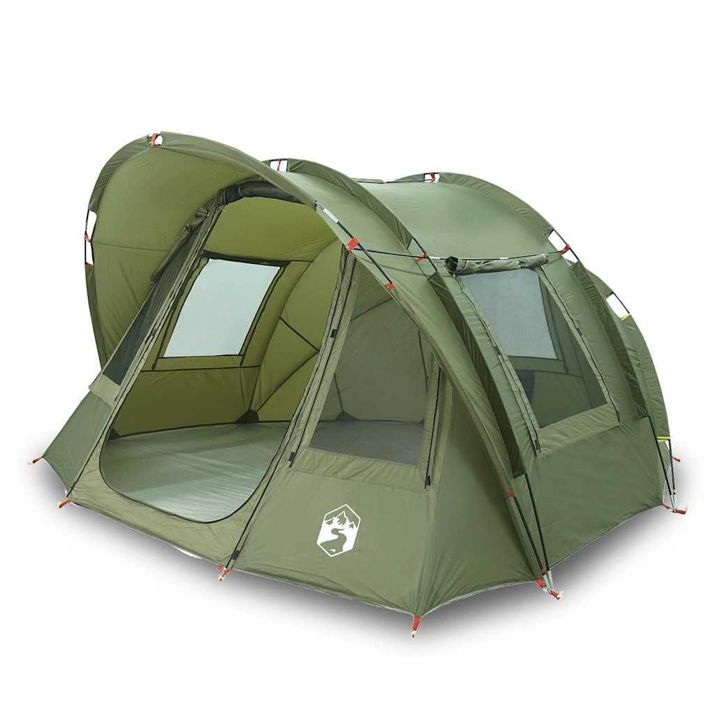 Tenda da pesca VidaXL 2 persone impermeabile verde oliva 2/7