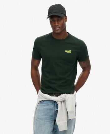 T-shirt Vert Homme Superdry Vintage LogoR6Ts