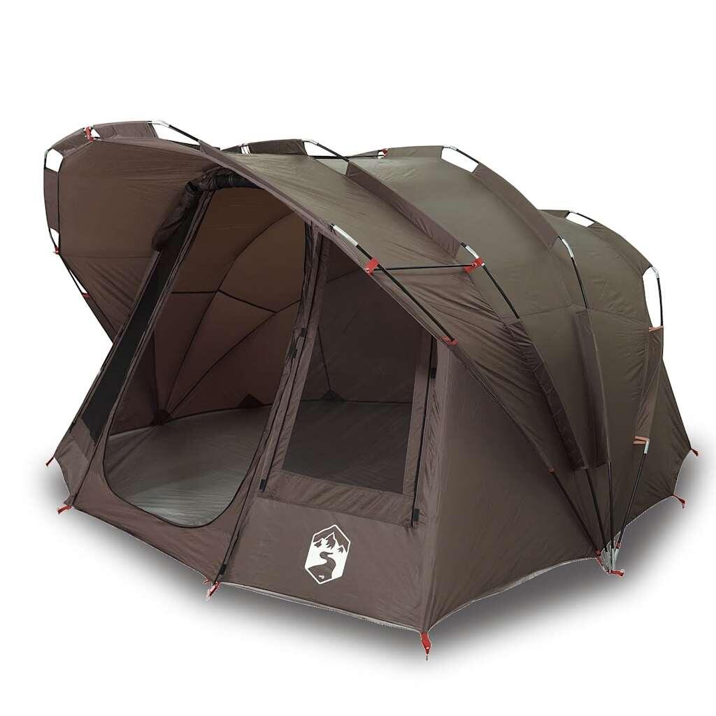 Tenda da pesca impermeabile VidaXL 5 persone marrone 2/7