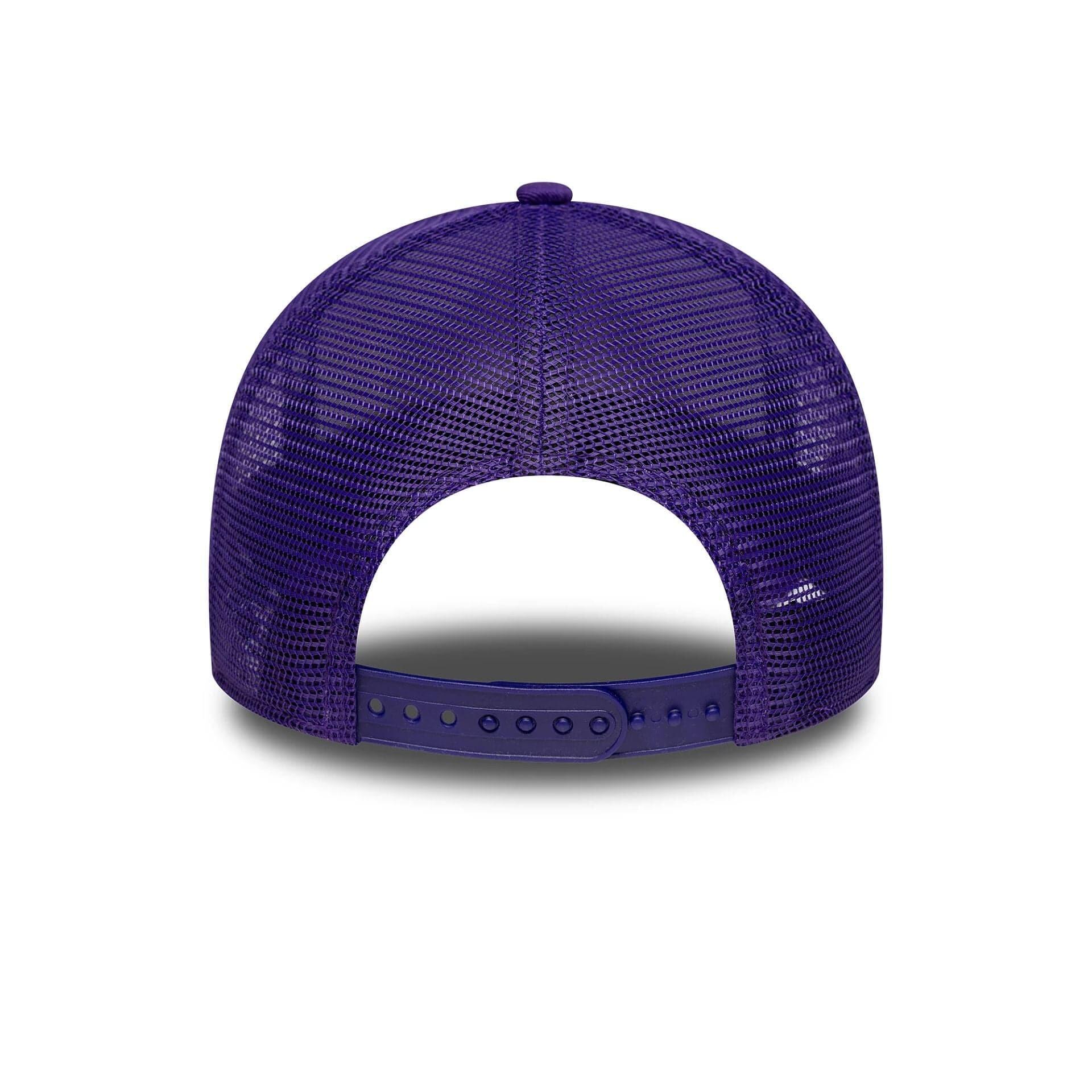 Casquette NBA Los Angeles Lakers New Era Patch Trucker Violet 4/6
