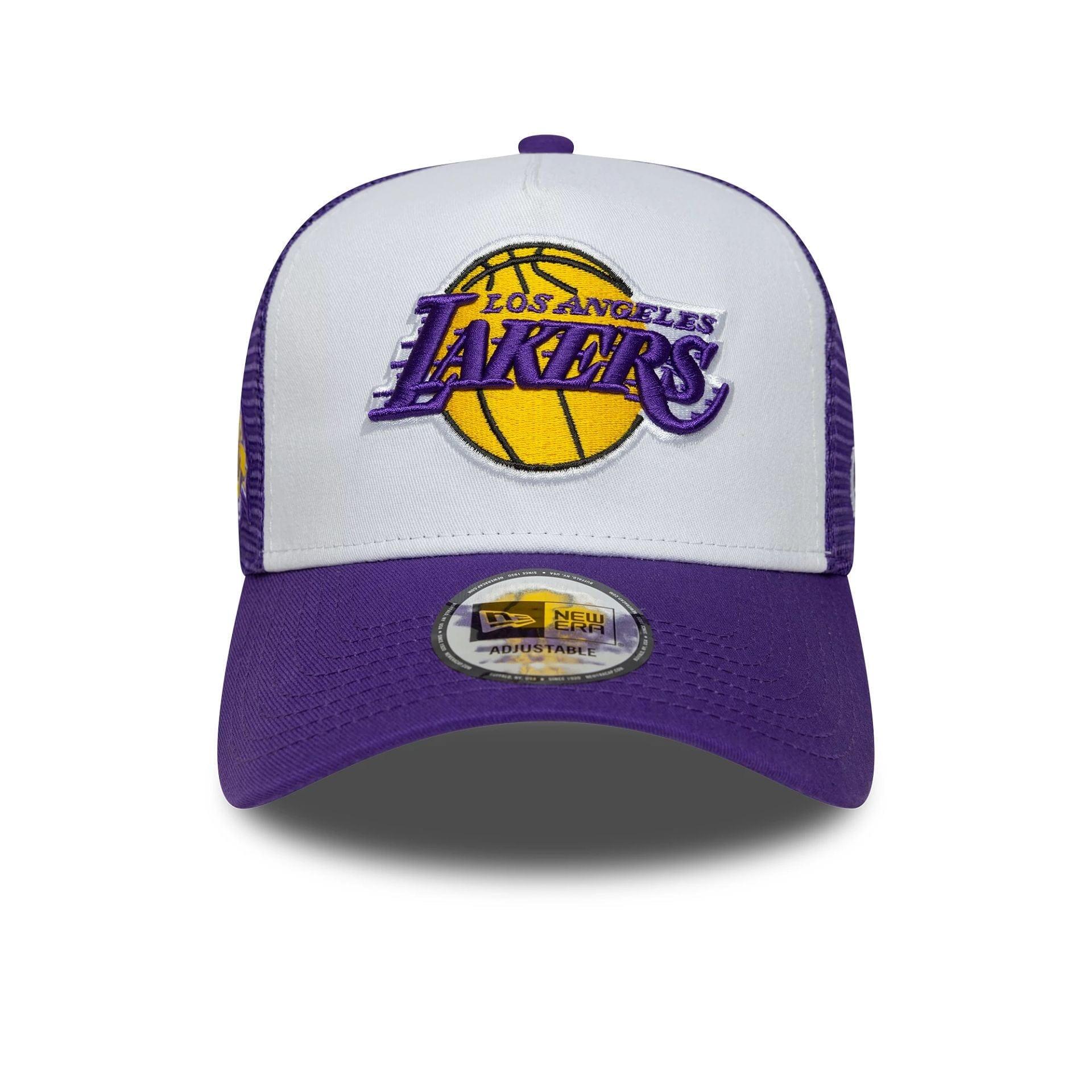 Casquette NBA Los Angeles Lakers New Era Patch Trucker Violet 2/6