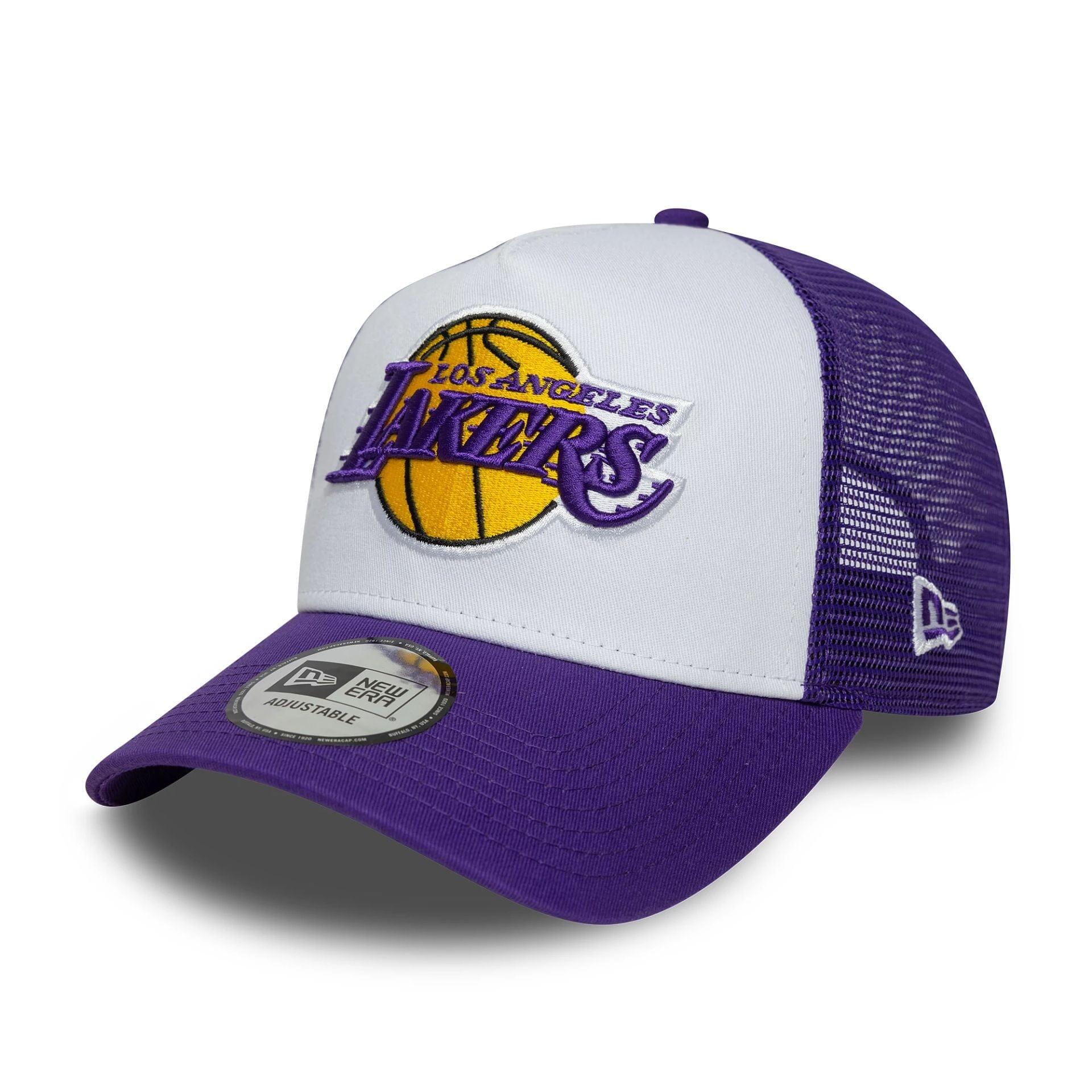 Casquette NBA Los Angeles Lakers New Era Patch Trucker Violet 3/6