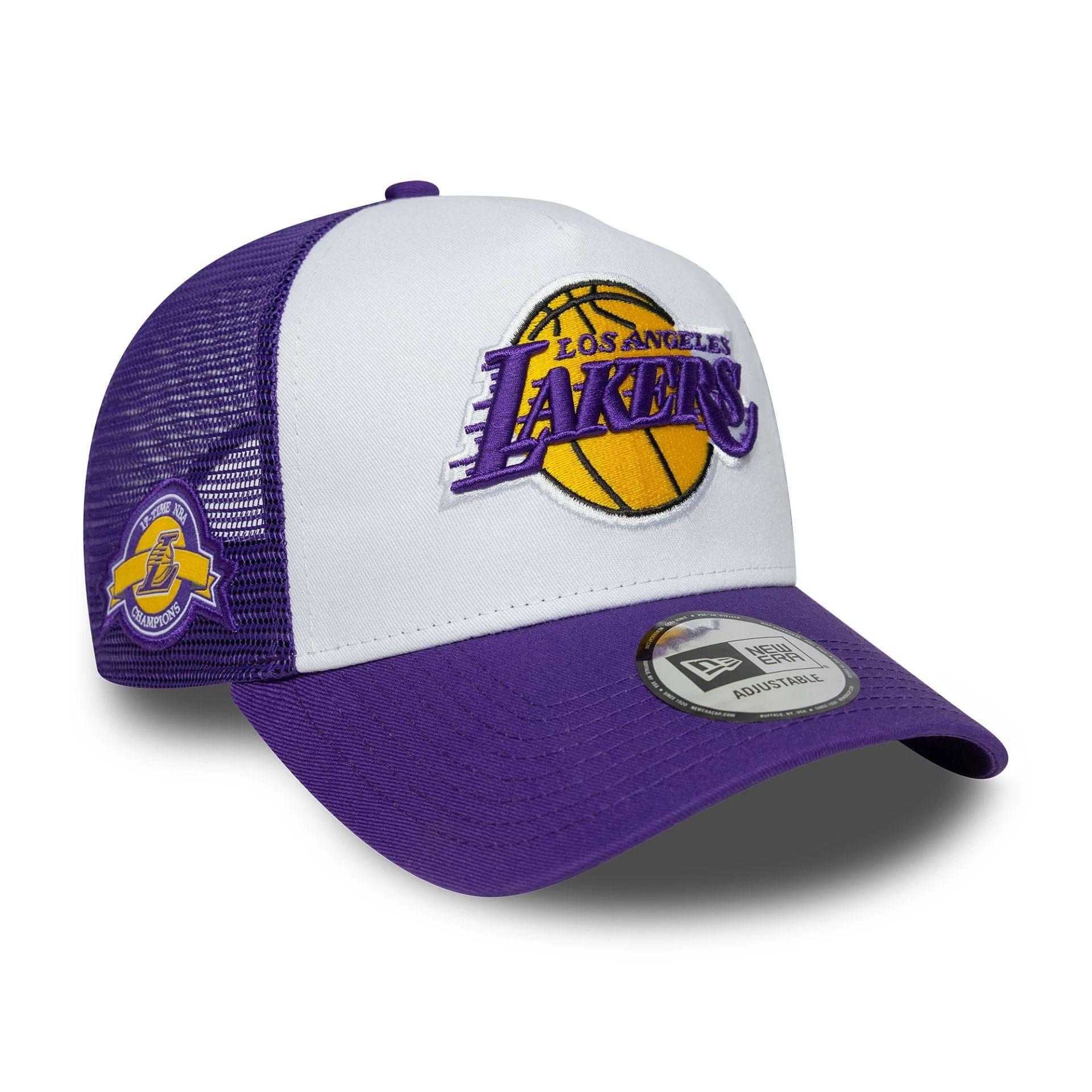 Casquette NBA Los Angeles Lakers New Era Patch Trucker Violet 1/6