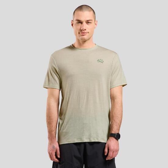 T-shirt Ascent merino 160 con stampa nuvola ODLO