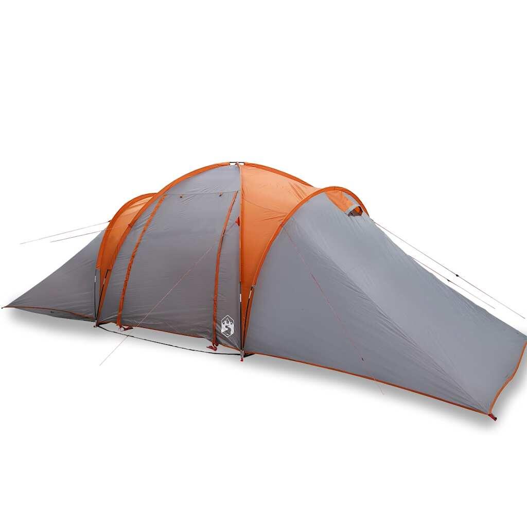 Tenda a cupola VidaXL 6 persone grigio e arancione 2/4