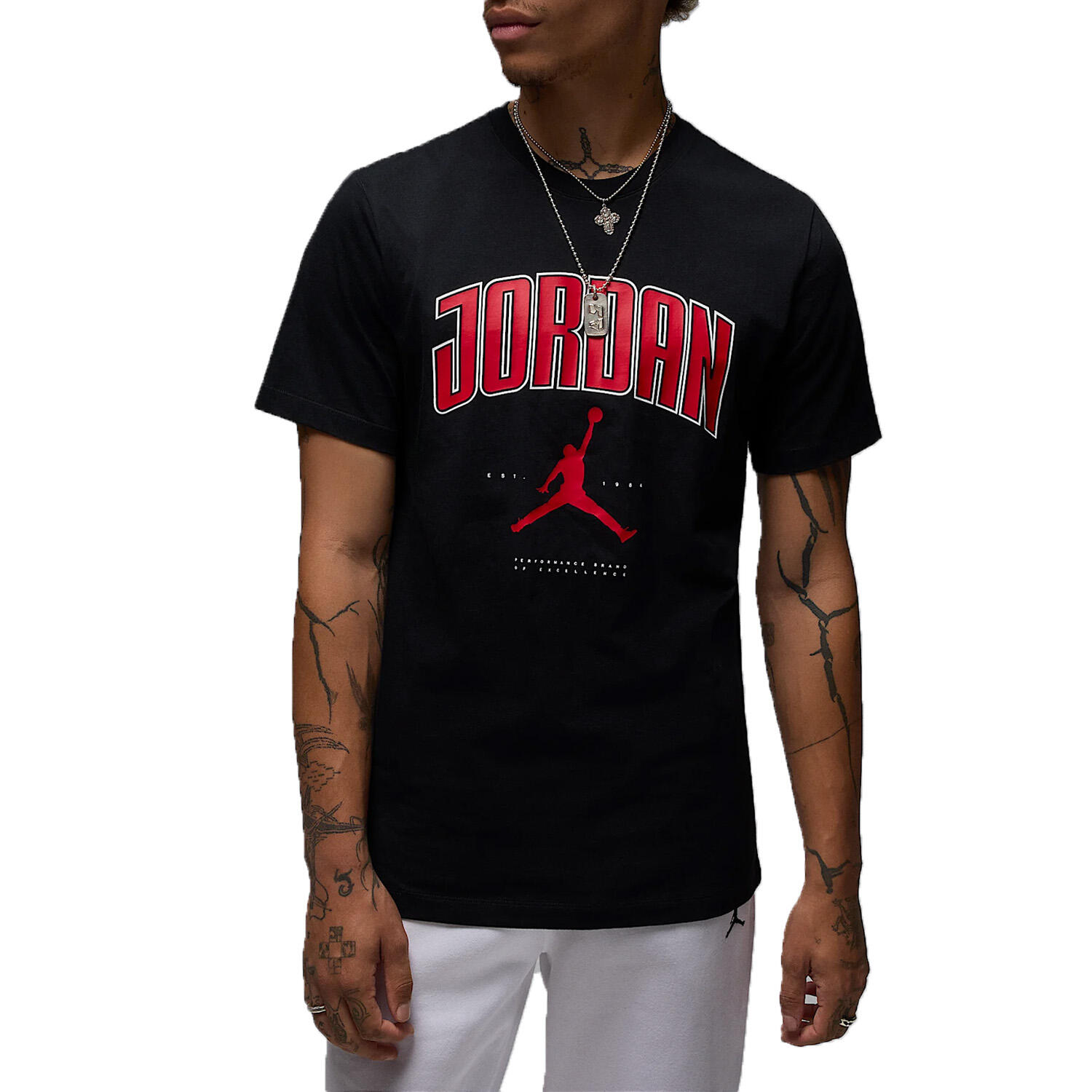 T-shirt Uomo   T-shirt nera HQ0009-010 1/3
