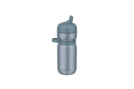 Trinkflasche Flip Sport - Eingebauter Strohhalm - 600ml - Frost blue