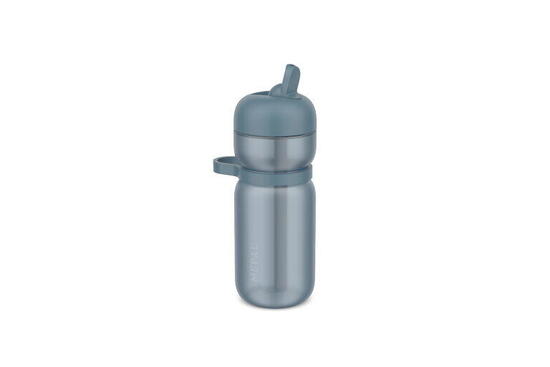 Trinkflasche Flip Sport - Eingebauter Strohhalm - 600ml - Frost blue