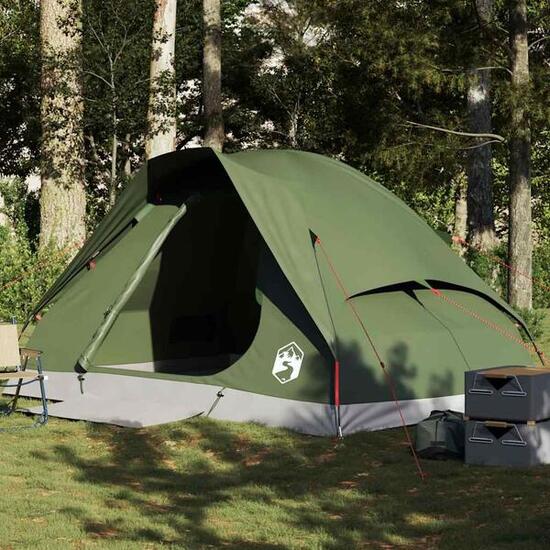 VidaXL koepeltent voor 4 personen waterdicht olijfgroen