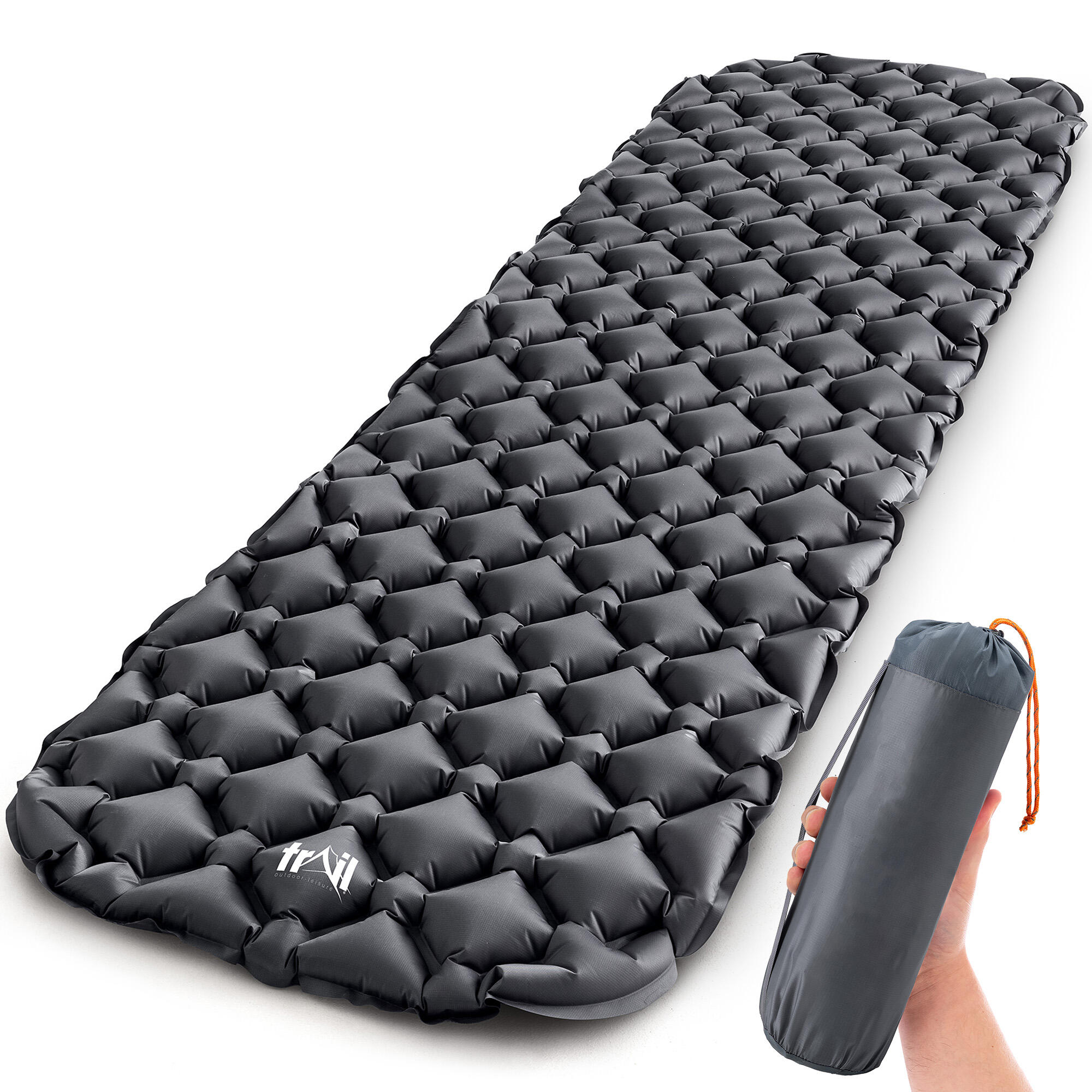 TRAIL OUTDOOR LEISURE Lightweight Sleeping Mat Ultra Light Inflatable Camping Air Pad Waterproof 5.5cm