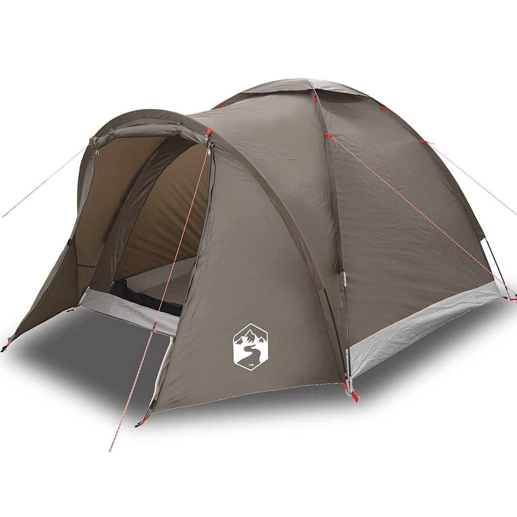 Tenda da pesca VidaXL 2 persone impermeabile marrone 2/4