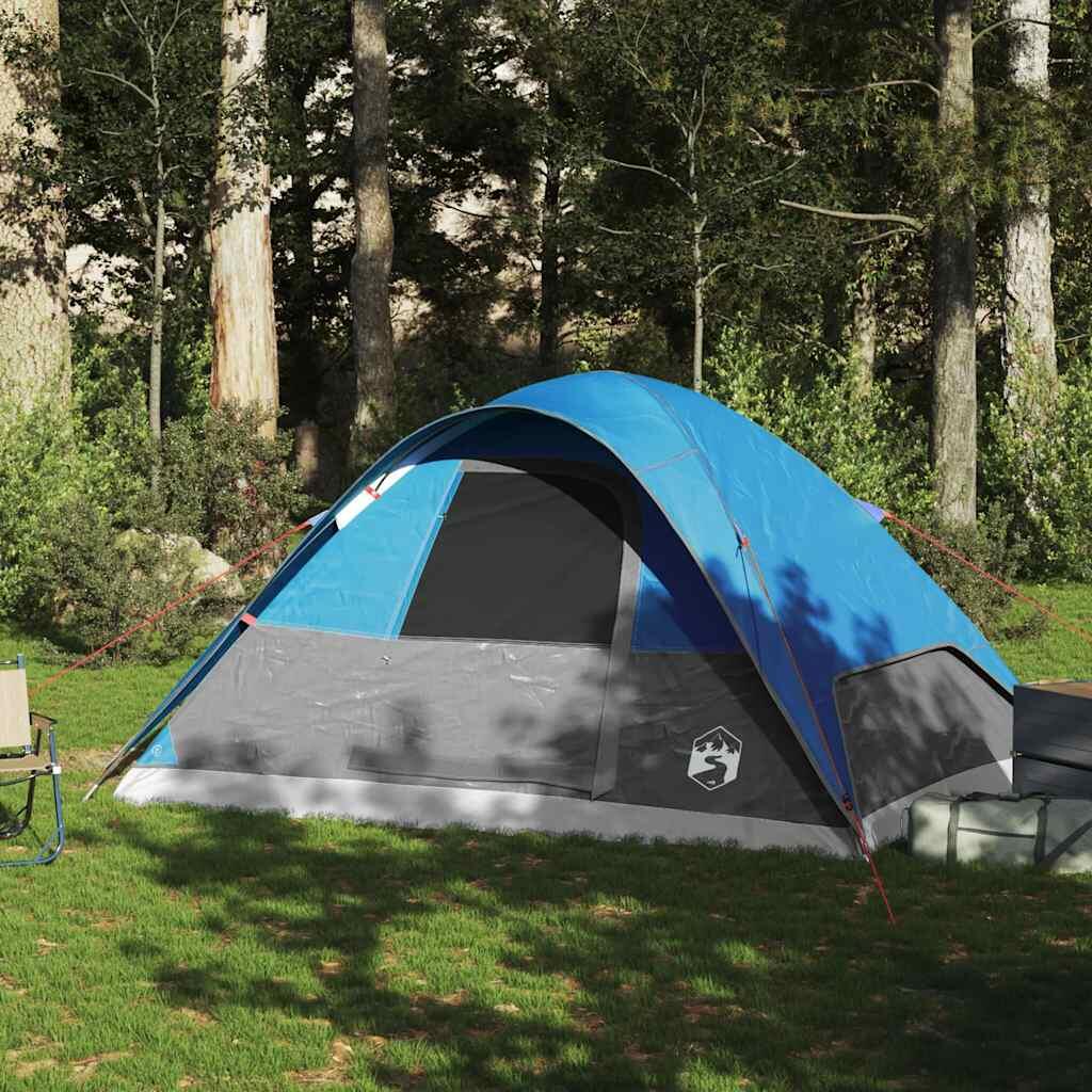 VidaXL Kuppelzelt 6 Personen wasserdicht blau 3/7