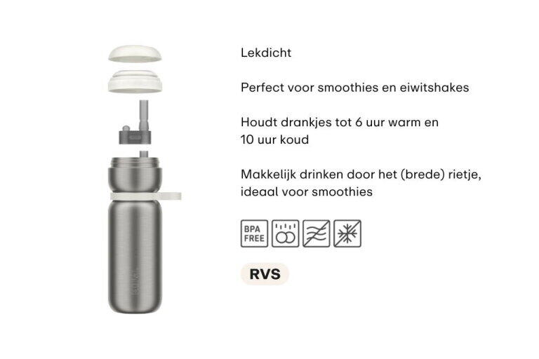 Thermo-Trinkflasche Twist Sport - Auslaufsicher - 600ml - Graphite black 2/7