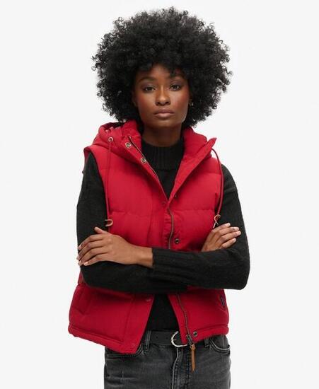 Gilet trapuntato con cappuccio Everest di SUPERDRY