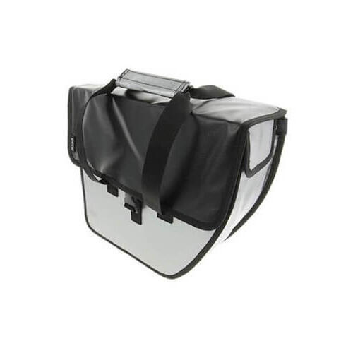 BECK Beck Chopper Fietstas - Enkele Fietstas - 15L - Zwart / Zilver- Afgeschuind