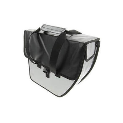 Beck chopper fietstas - enkele fietstas - 15l - zwart / zilver- afgeschuind