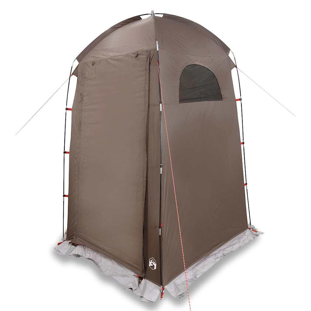 Vidaxl Tente de Douche Imperméable Marron pour Camping 2/4