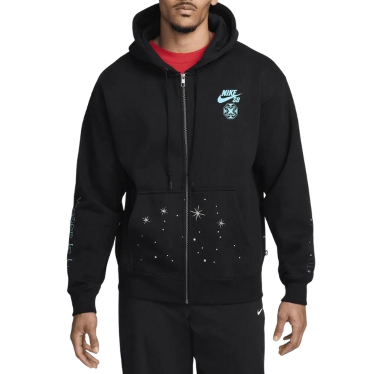 Zip Up Hooded Sweatshirt Greenwood L/S Max90  SB x Di'Orr Black 3/3