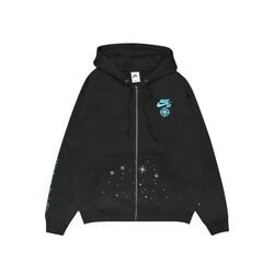 Zip Up Hooded Sweatshirt Greenwood L/S Max90 SB x Di'Orr Black