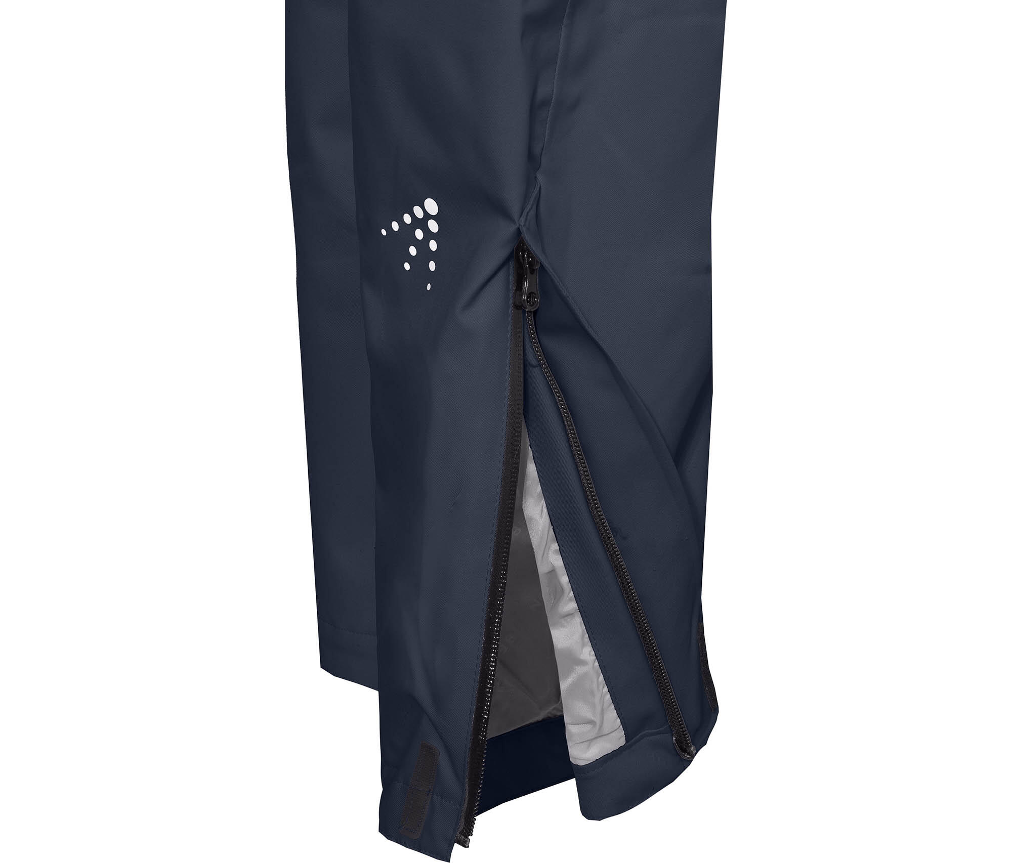 (Über-) Regenhose recycelt, leicht wattiert, 20000 mm Wassersäule Blau 4/4