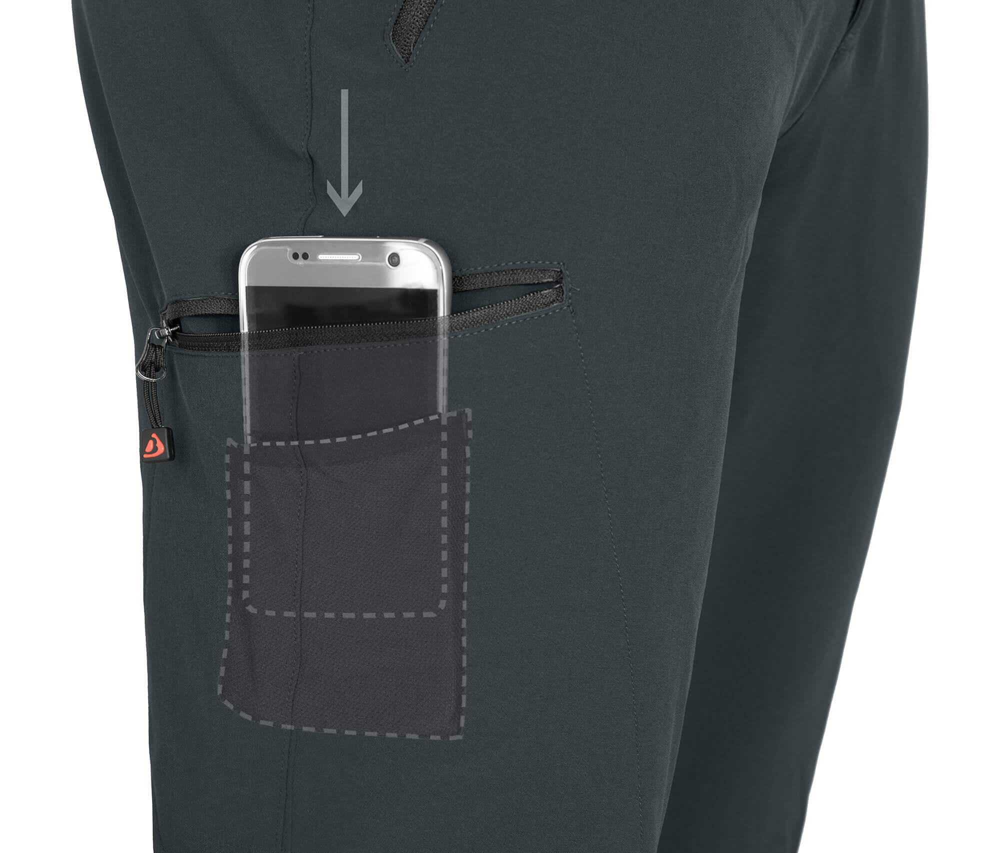 Winter Wanderhose aus recyceltem Polyester grau 4/5