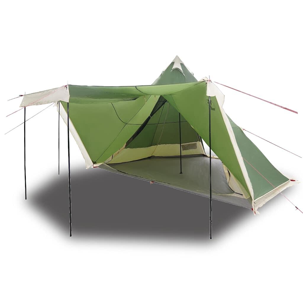 Tenda Tipi VidaXL 6 Persone Impermeabile Verde 2/4