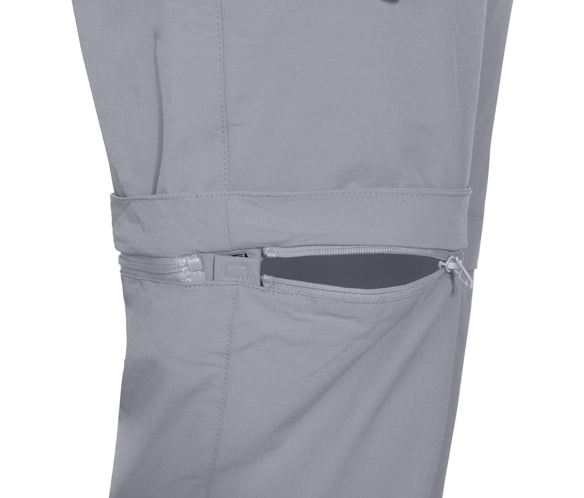 Damen Wanderhose leicht strapazierfähig grau 4/7