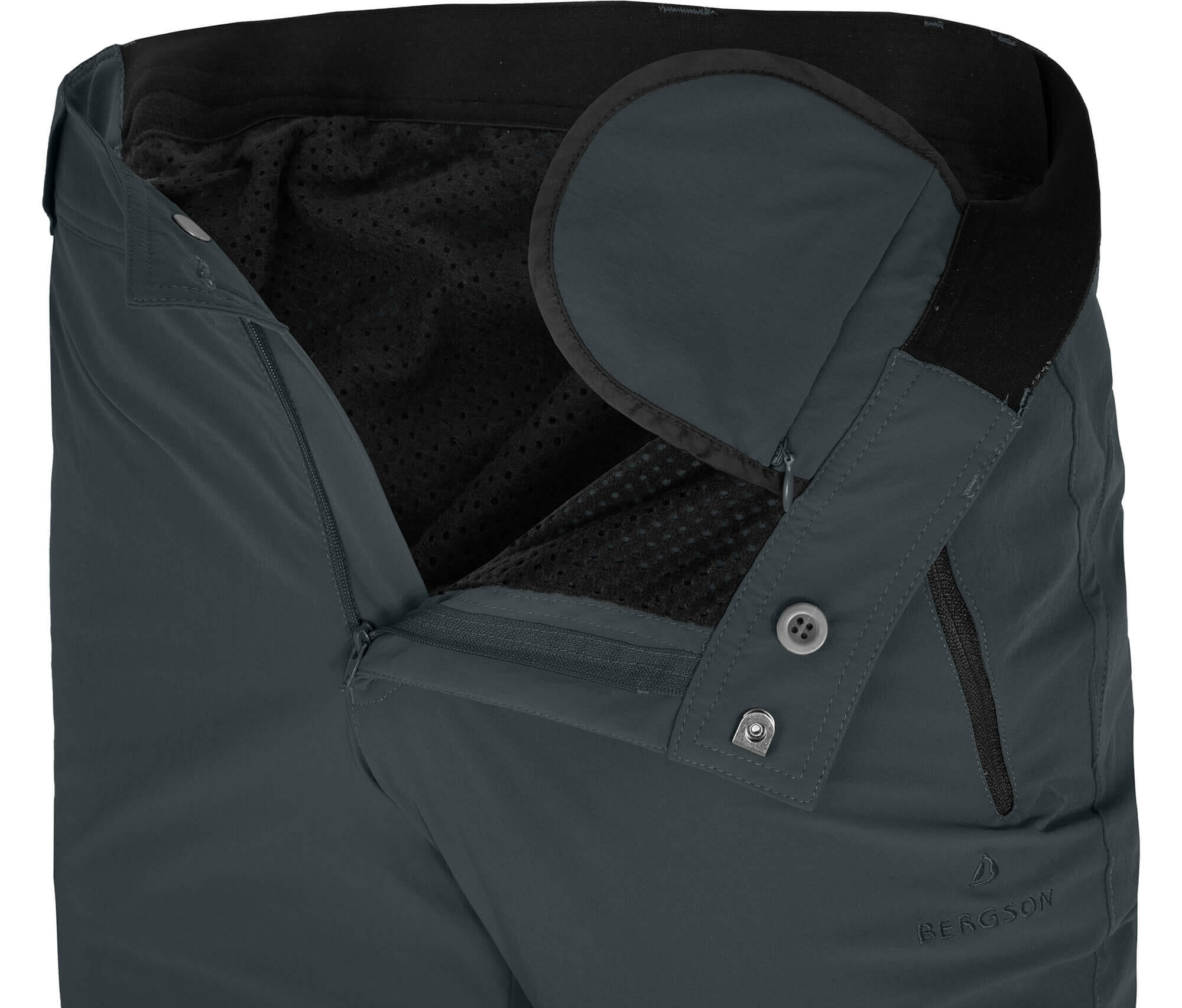Winter-Wanderhose warm gefüttert, elastisch grau 5/7