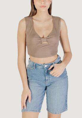 WOMEN'S Bandeau Onljany S/L Twist Top Jrs BRAUN