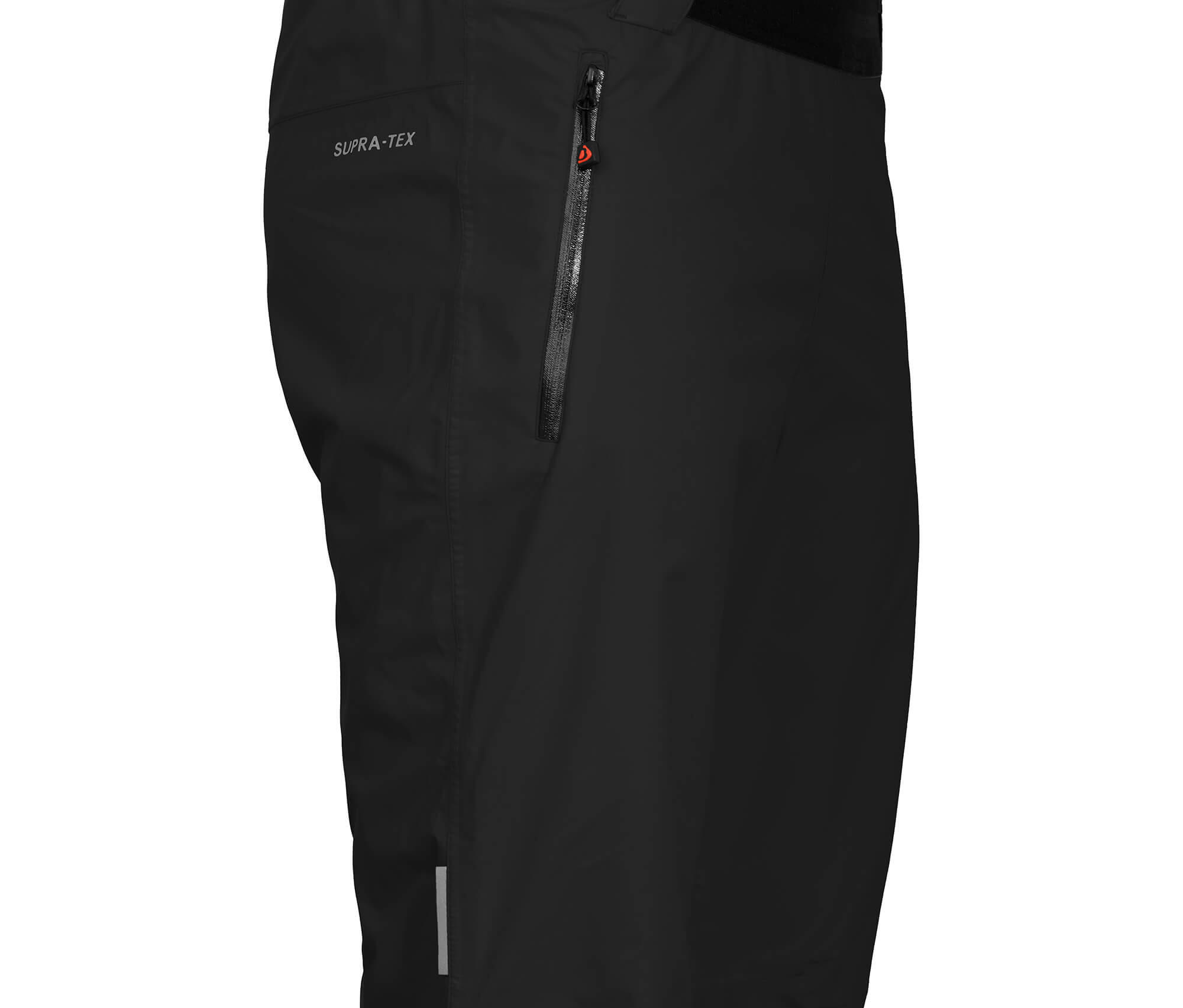 3/4 Regenhose Netzfutter, 12000 mm Wassersäule Schwarz 3/5