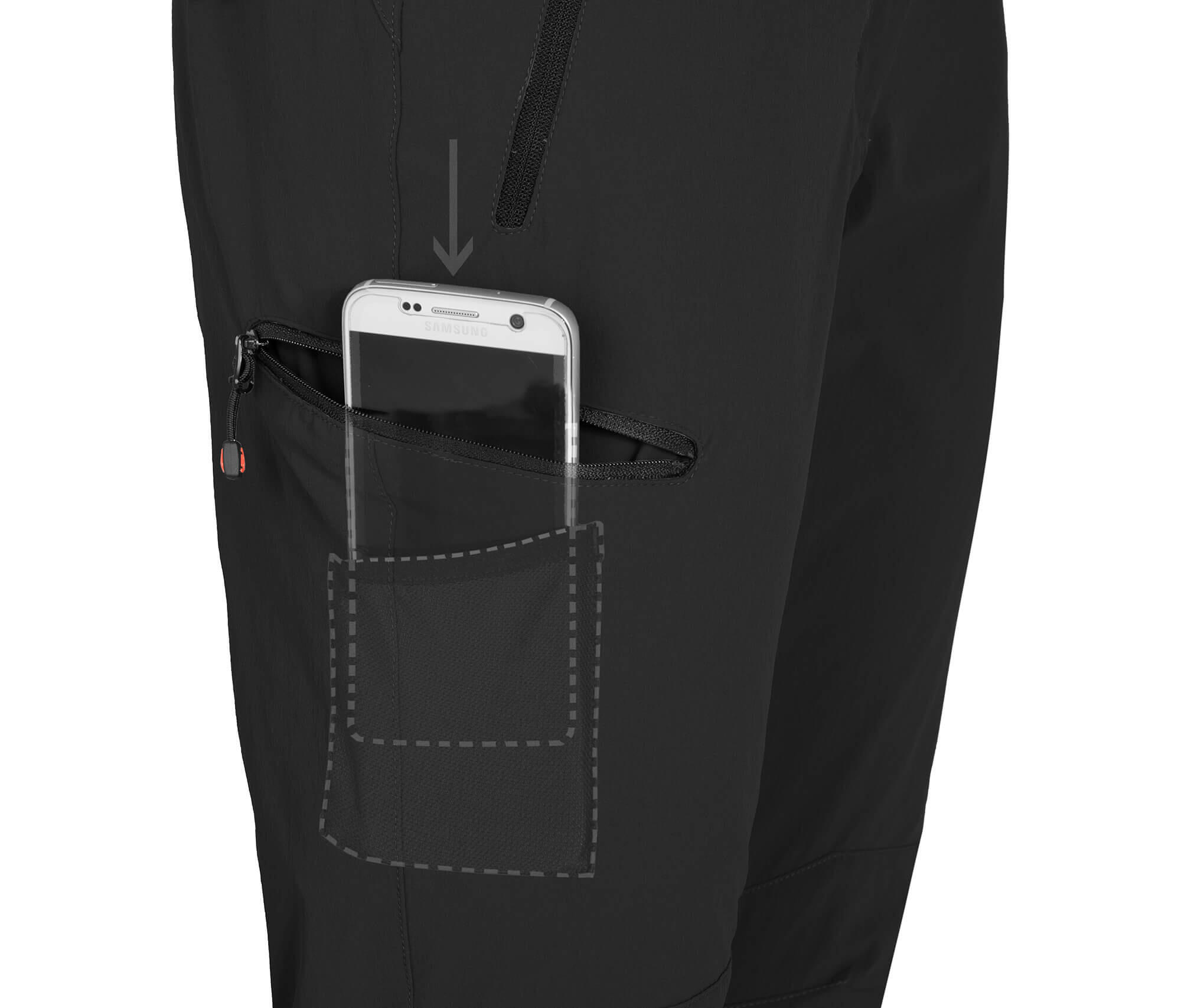 Winter-Wanderhose warm gefüttert, elastisch Schwarz 4/7