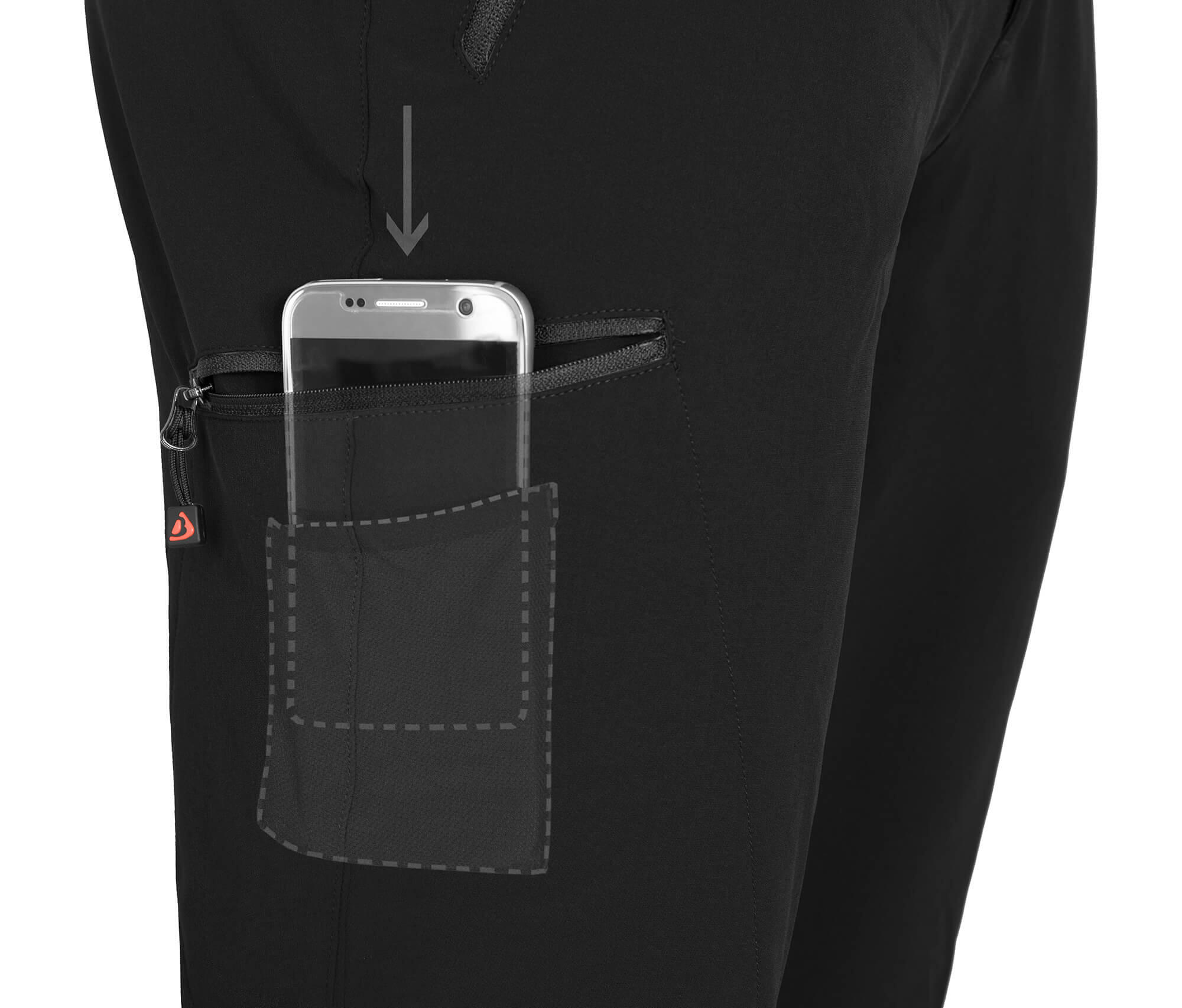 Herren Winter Wanderhose aus recyceltem Polyester Schwarz 4/5