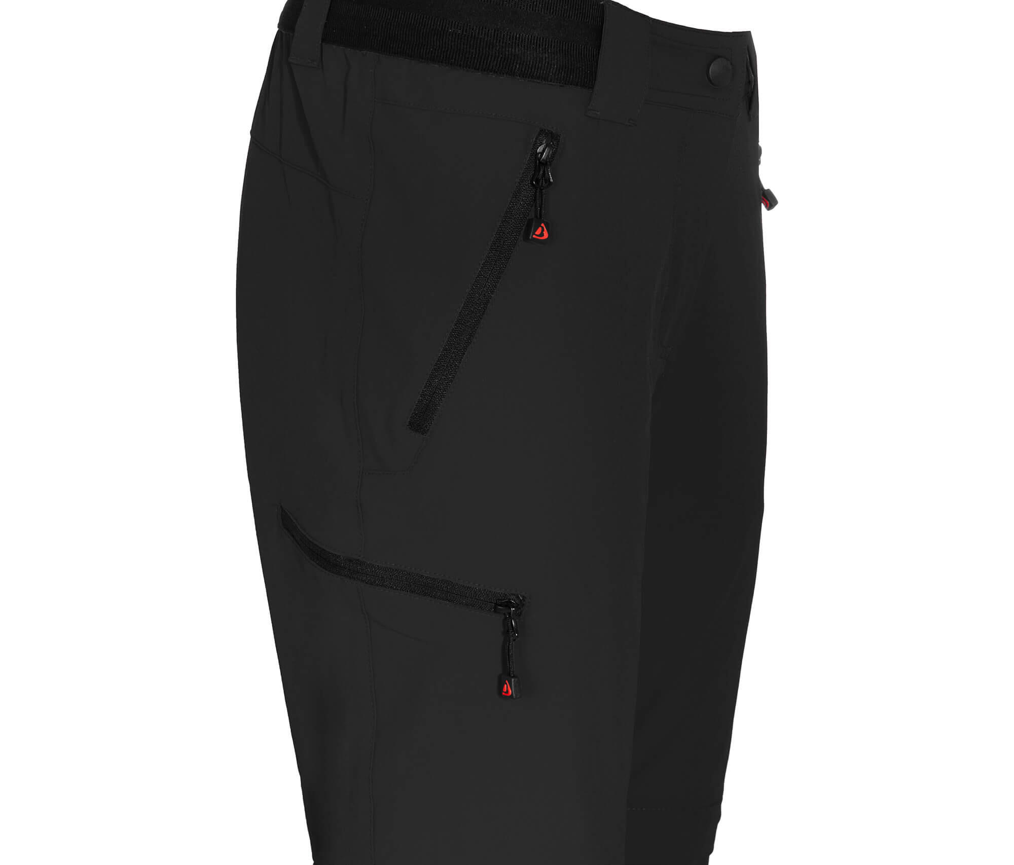 Wanderhose leicht strapazierfähig Schwarz 5/7