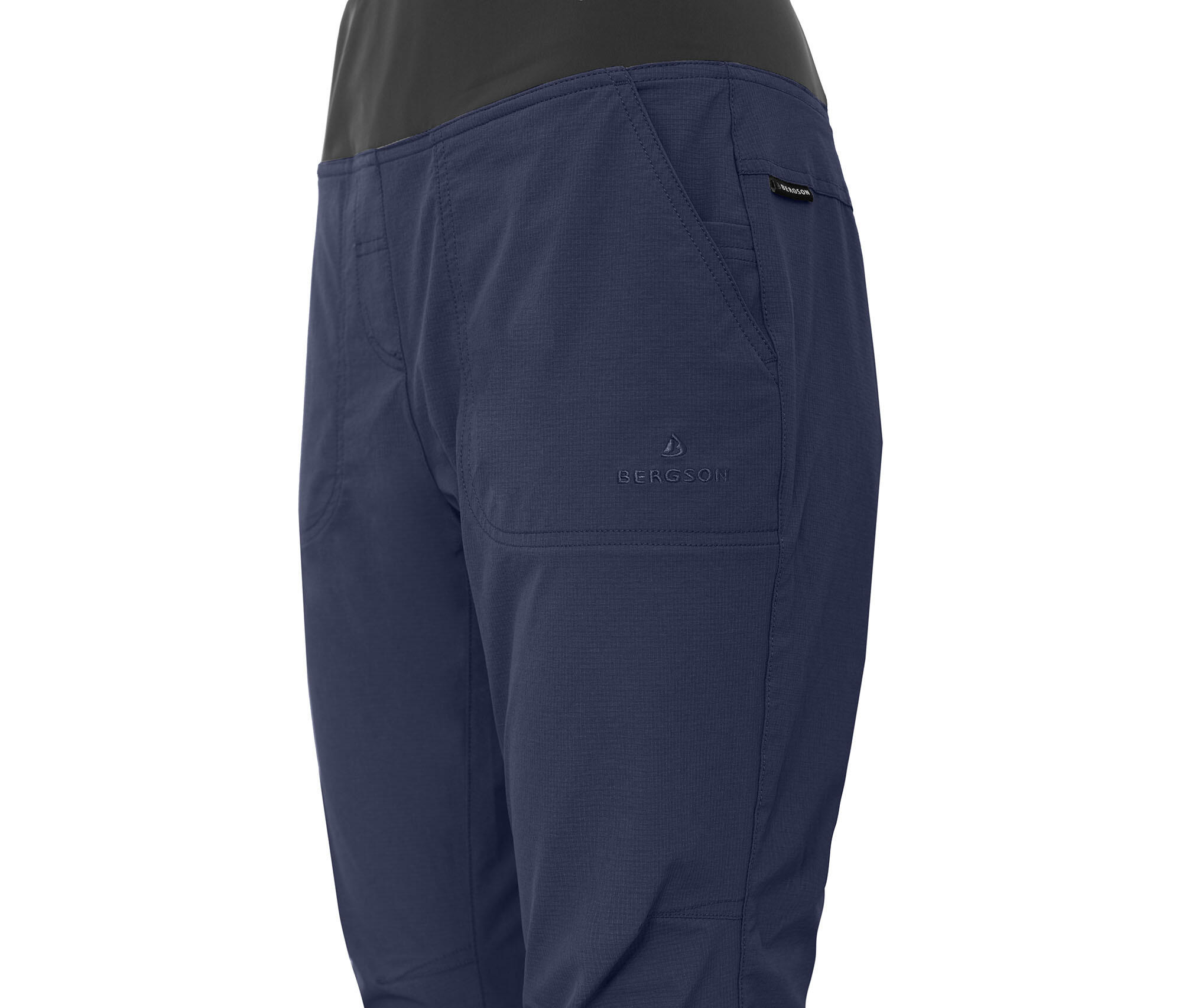 Damen 3/4 Wanderhose leicht, elastisch, strapazierfähig blau 3/3