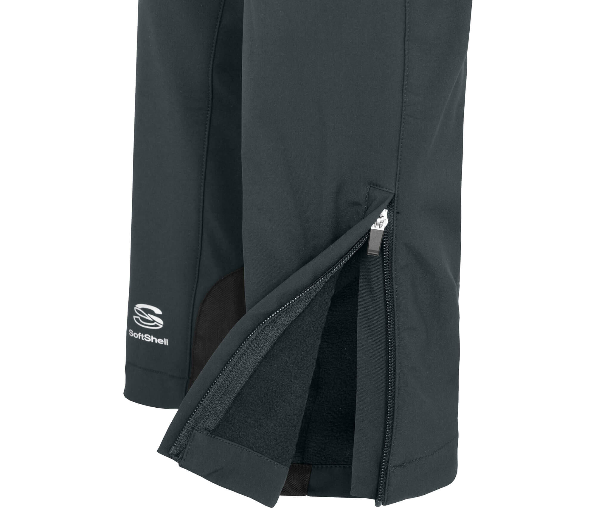 Winter Softshellhose winddicht, warm grau 3/6