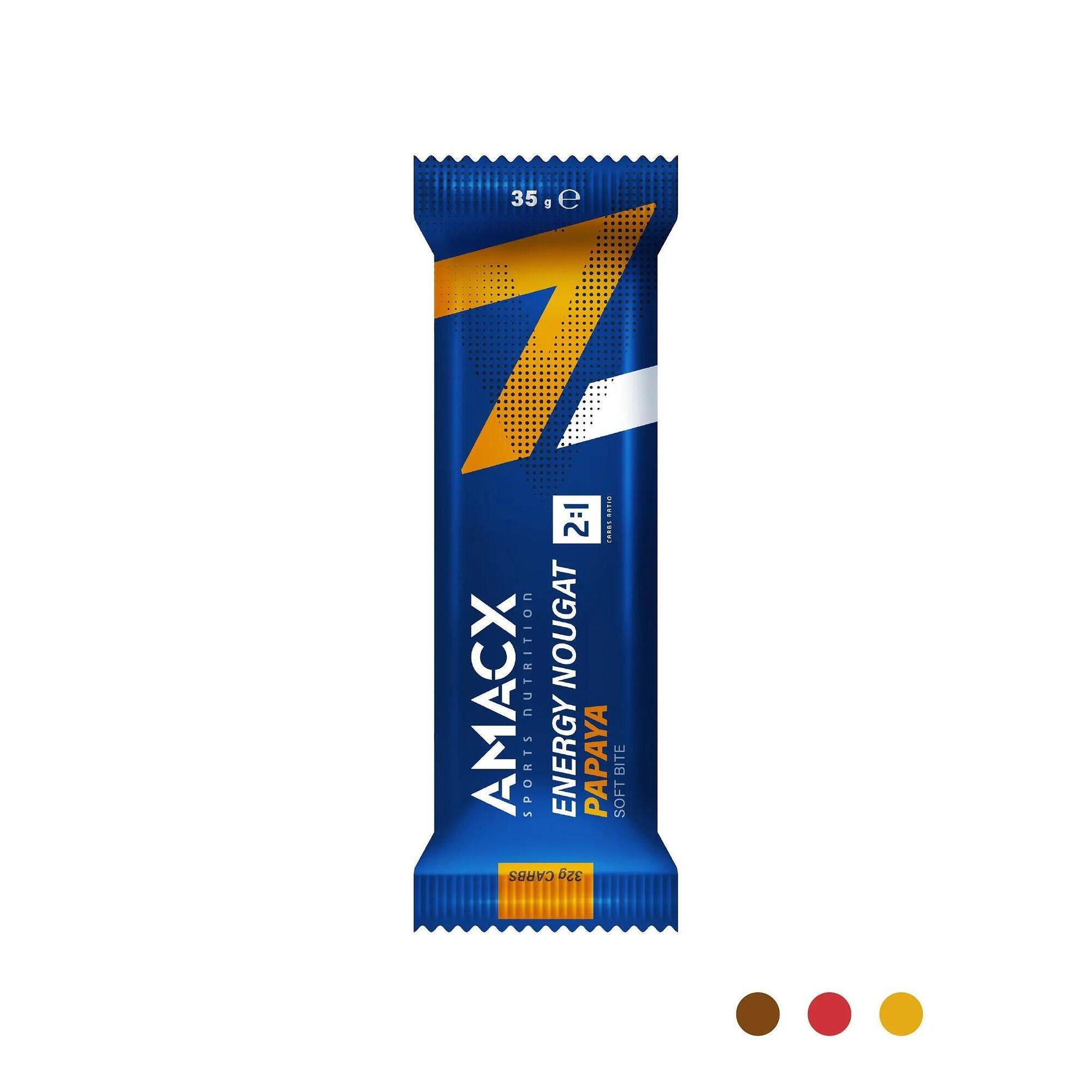 Amacx - Energy Nougat Papaye | 12 Pack - Barre Énergétique - 470 G - Decathlon