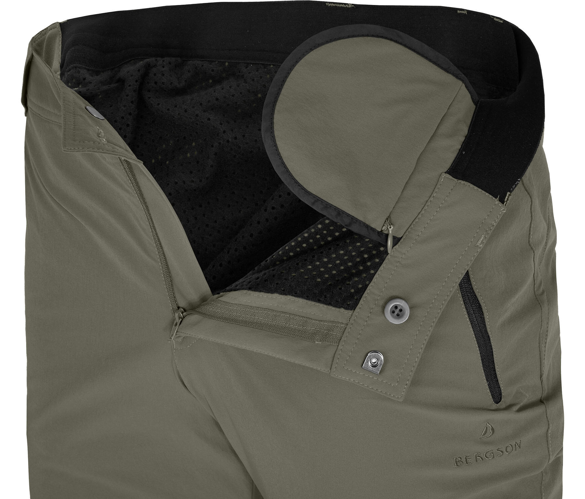 Herren Winter Wanderhose warm gefüttert, elastisch Grün 5/6