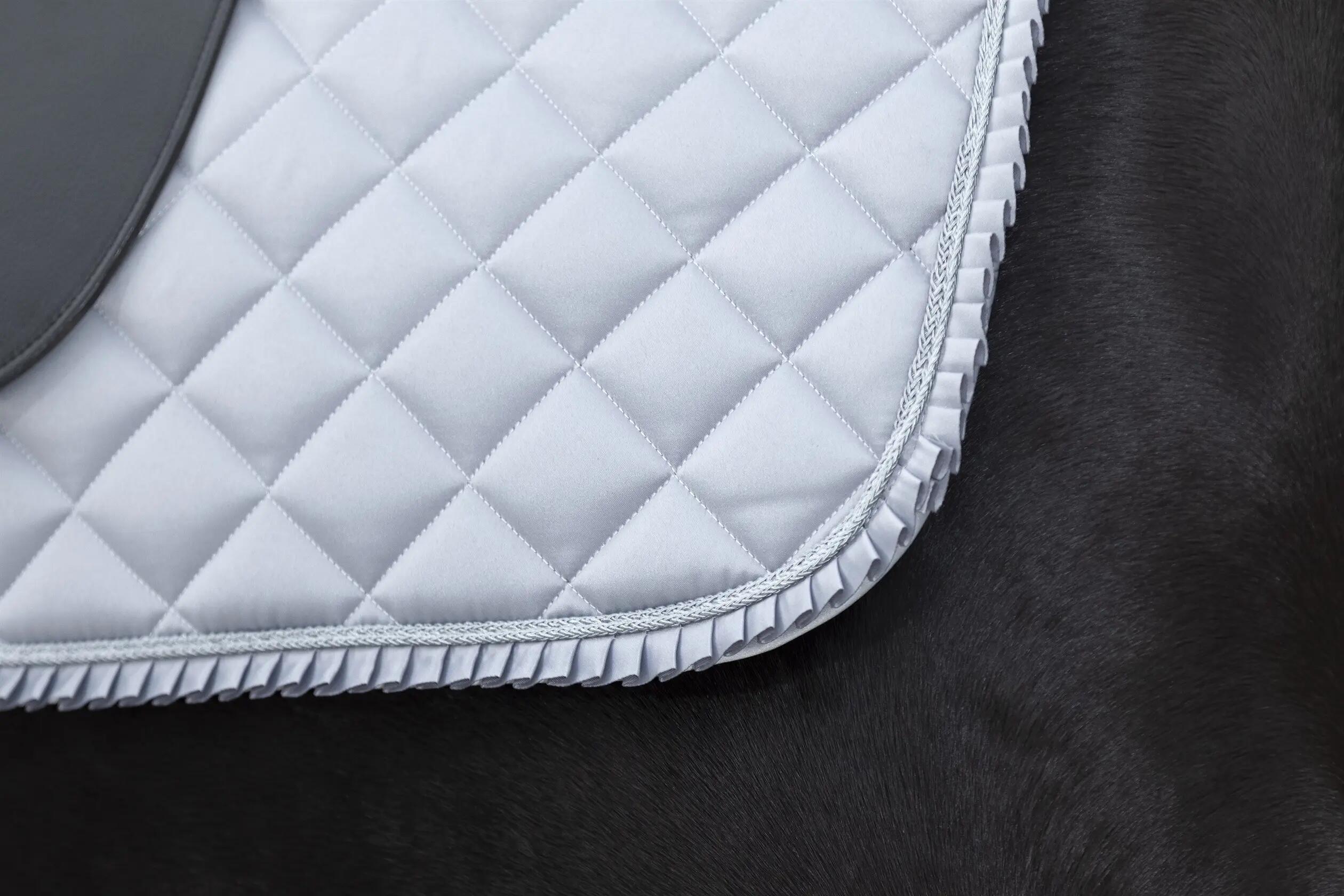 Schabracke Monaco Noble Style Pony Dressur Grau Blau 3/4