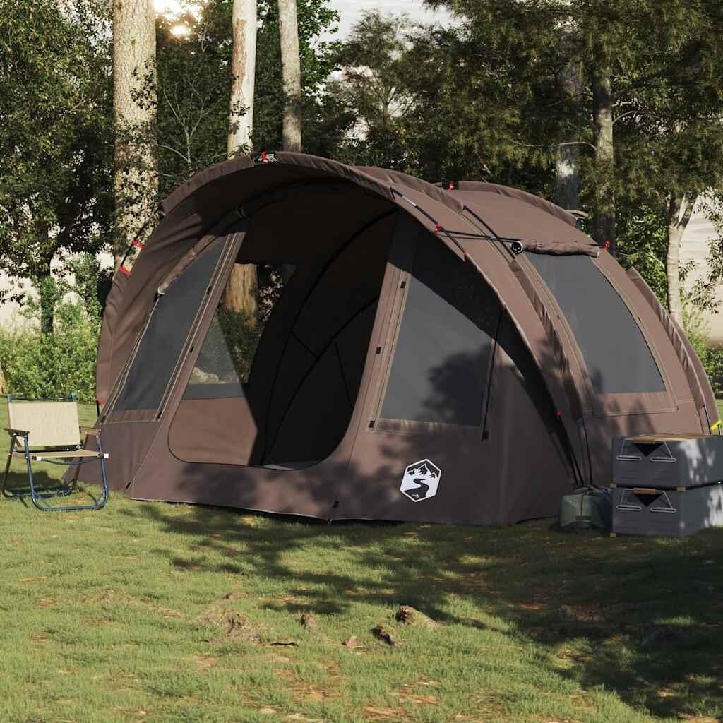 Tenda da pesca impermeabile VidaXL per 2 persone marrone 3/7