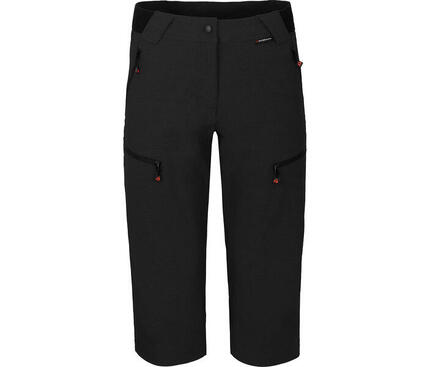3/4 Wanderhose robust, elastisch Schwarz