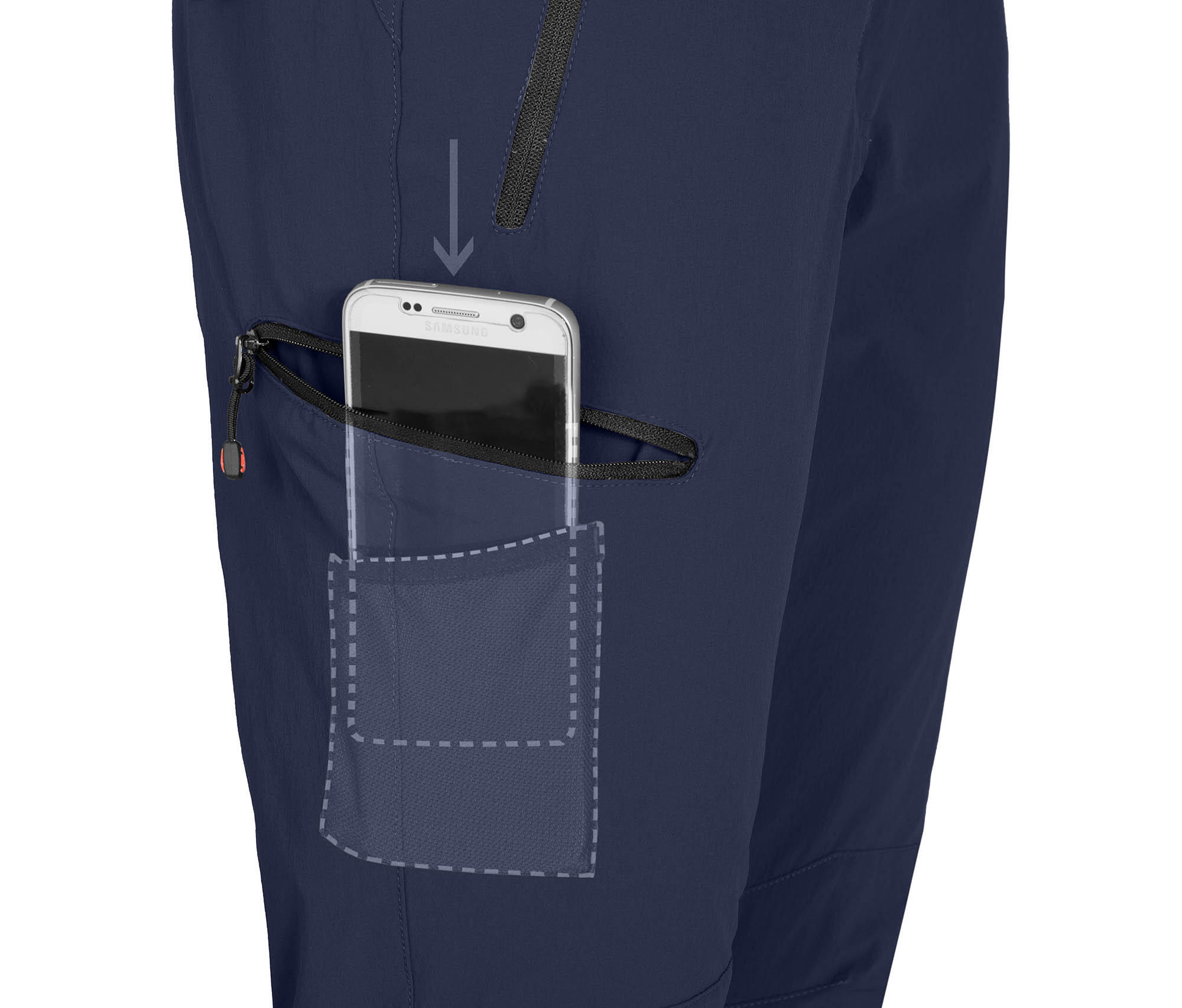 Damen Winter-Wanderhose warm gefüttert, elastisch blau 4/7