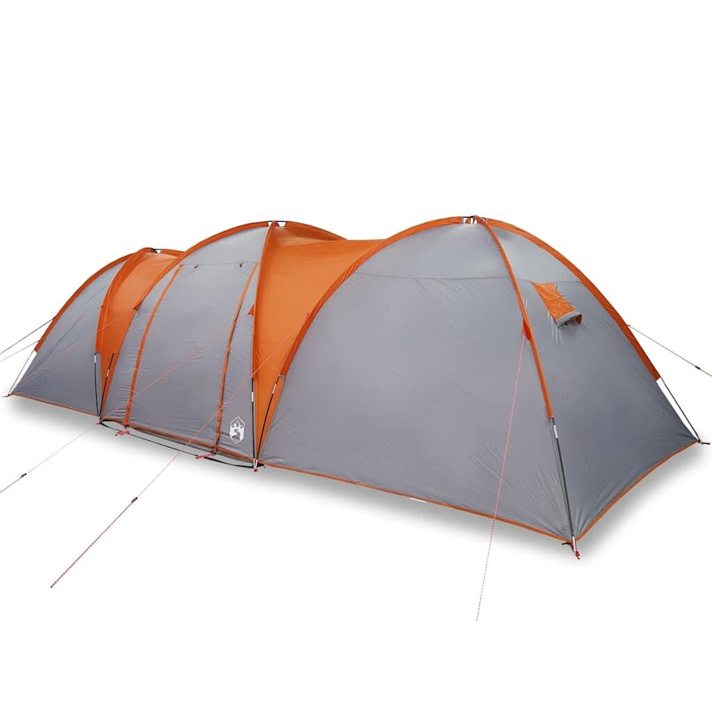 Vidaxl Carpa Domo para 8 Personas - Impermeable Gris y Naranja 2/4