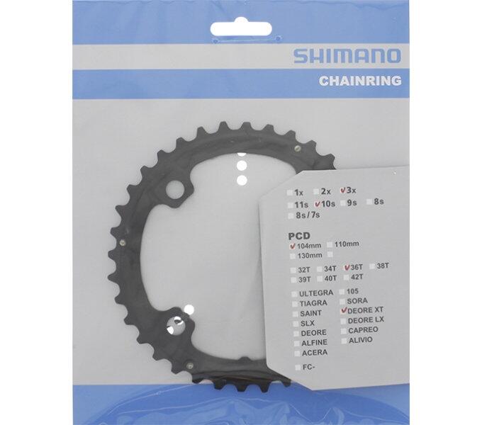 SHIMANO Shimano Deore LX 10V Kettenblatt FC-T761 Schwarz 36T
