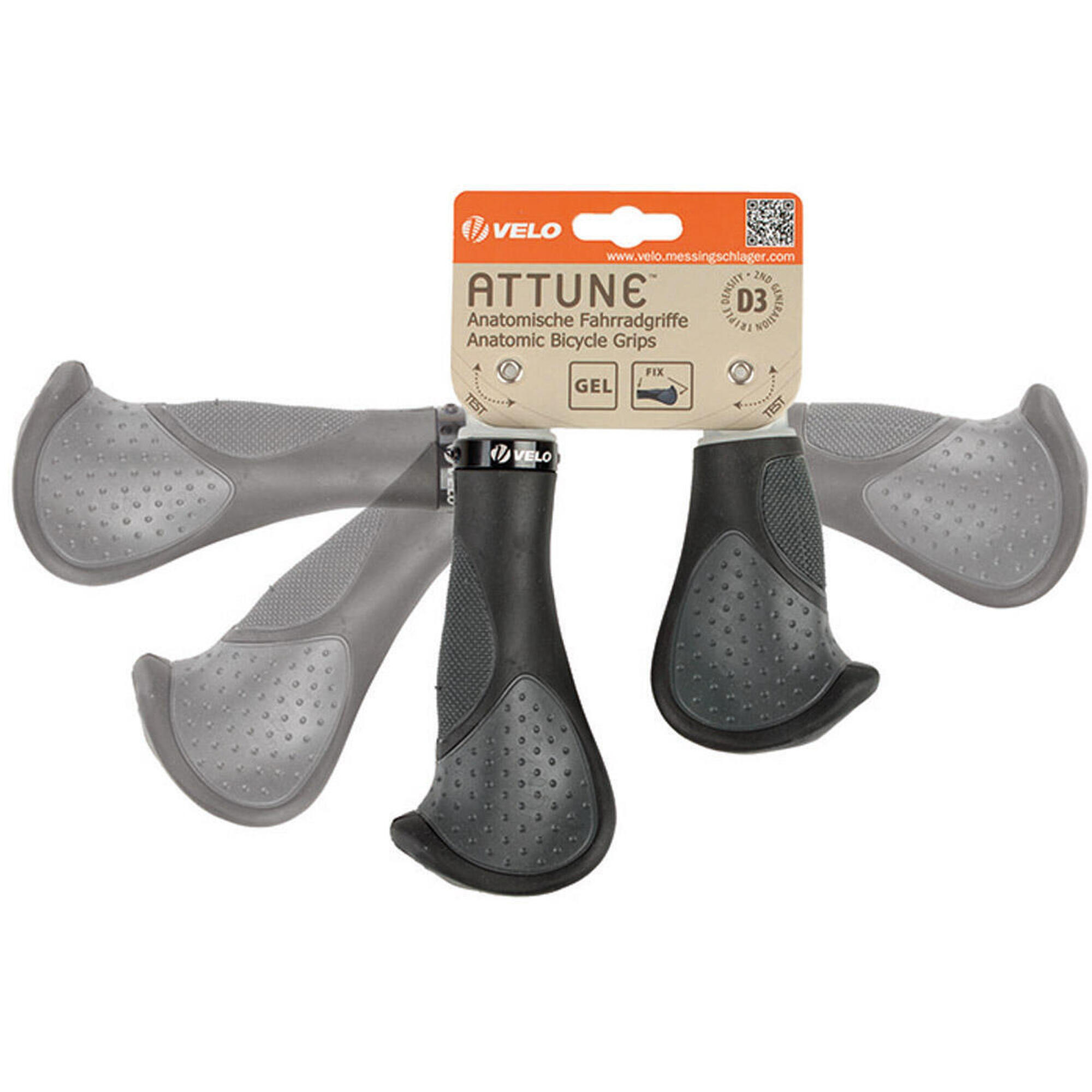 Zestaw Uchwytów Comfort 3D--Żel 135/92Mm Czarny/Szary