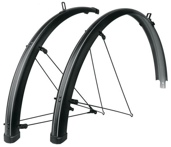 SKS Bluemels Stripes Schutzblech-Set 28" 55 mm schwarz matt  robustes, korro...