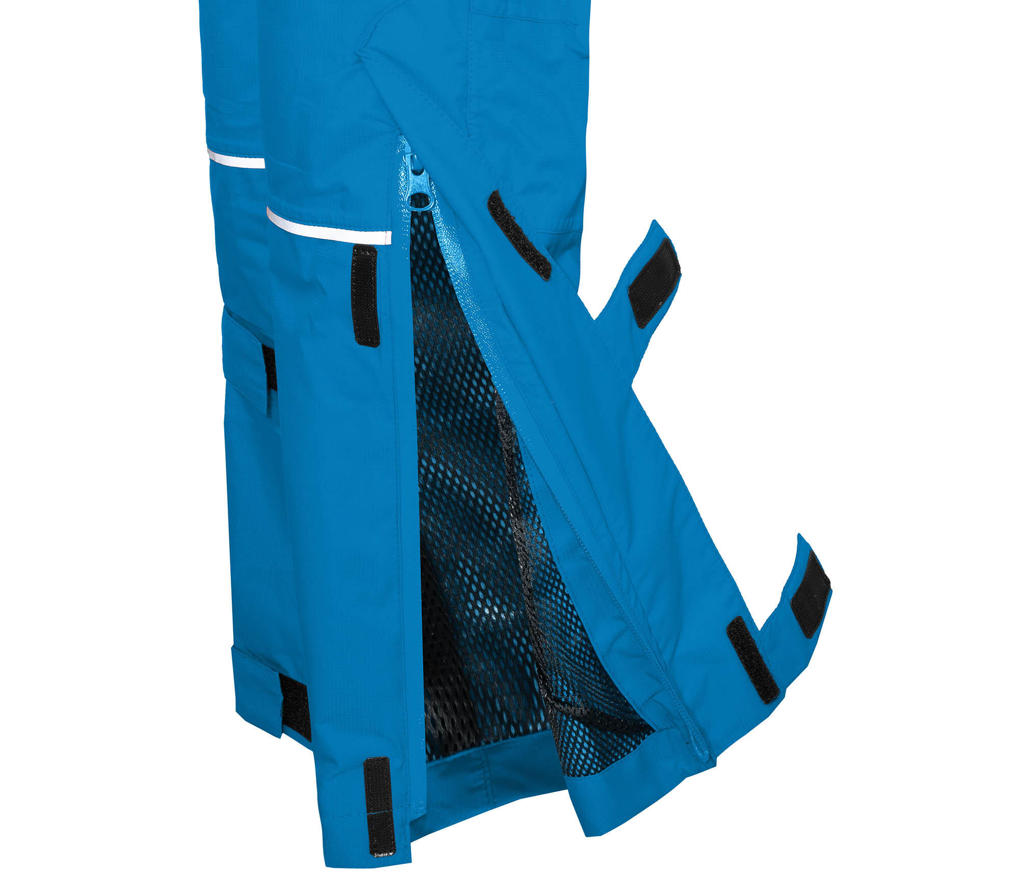 (Über-) Regenhose elastischer Bund, 12000 mm Wassersäule, Netzfutter Blau 4/4